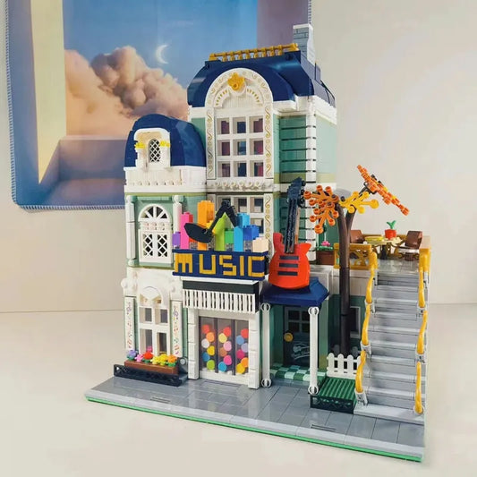 MOC City Street Creator Expert Music Shop Bricks Toy