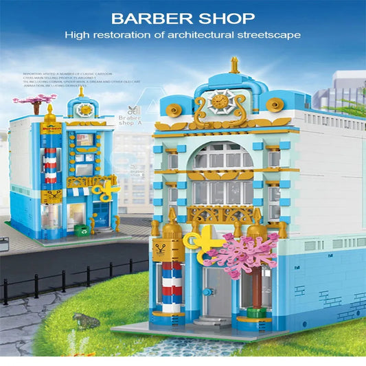 MOC Creator Experts City Barber Shop Store Bricks Toy