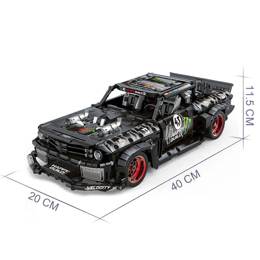MOC Mustang Hoonicorn V2 Classic Racing Car Bricks Toy QC005