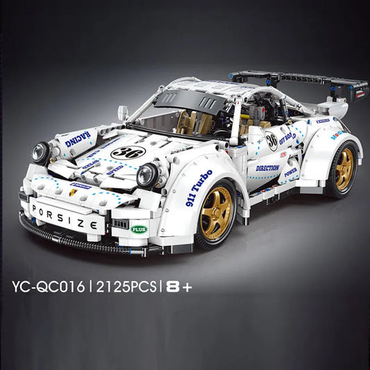 MOC Porsche 911 Widebody Classic Racing Car Bricks Toy QC016
