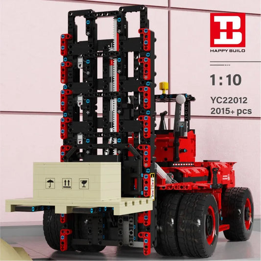 MOC RC APP Motorized Heavy Forklift Truck Bricks Toys