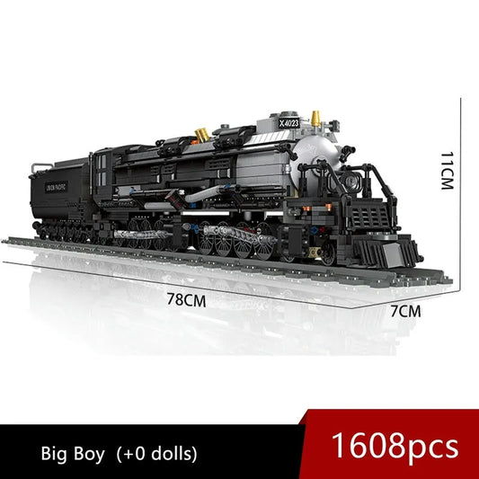 Expert MOC Bigboy Steam Locomotive Train Bricks Toy 59005