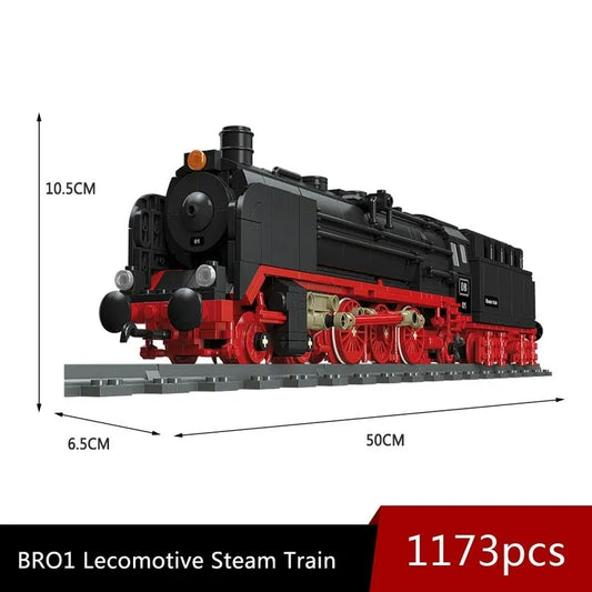 Expert MOC BR01 Steam Locomotive Train Bricks Toy 59004