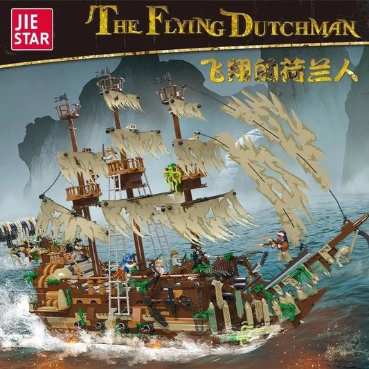 Expert MOC Movie Flying Dutchman Pirate Ship Bricks Toys