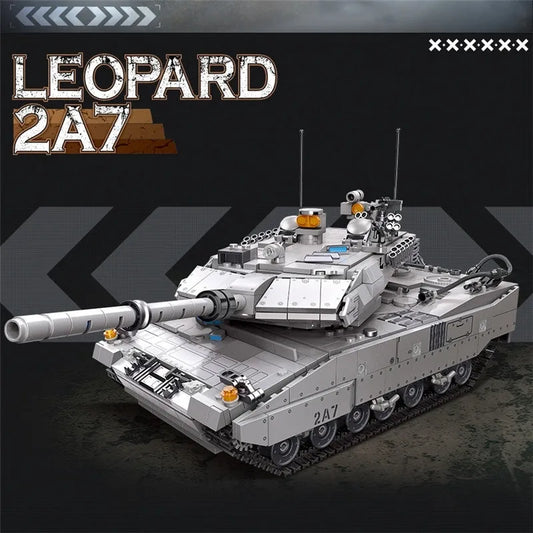 Military WW2 Leopard 2A7 Main Battle Tank Bricks Toy