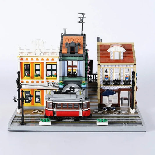 MOC Expert Creator City Lisbon Tram Station Bricks Toy 89132
