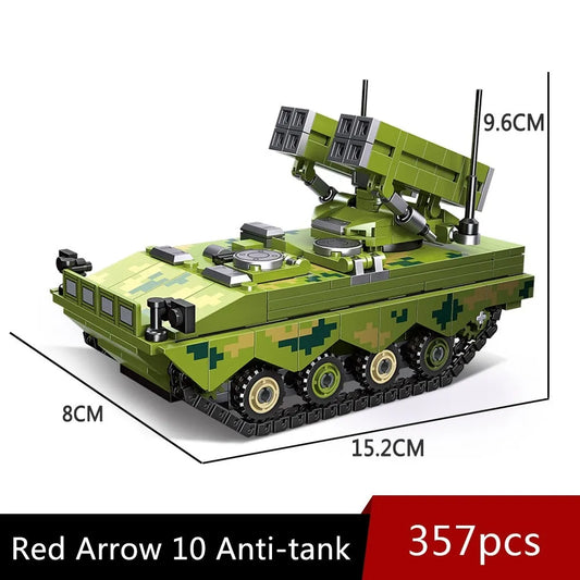 MOC Military Red Arrow 10 Anti Tank Missile Bricks Toy