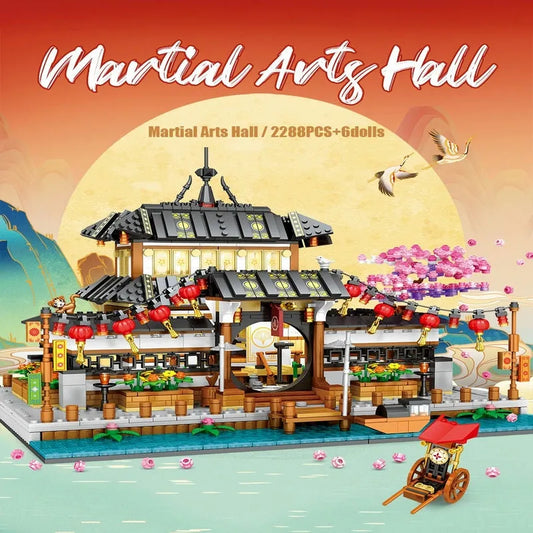 MOC 86015 Martial Arts Hall Cherry Tree Bricks Toys