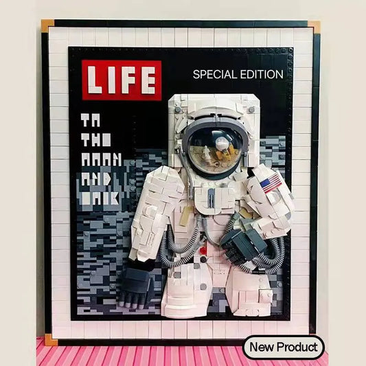 MOC Art Expert Space Astronaut Frame Bricks Toy 031005