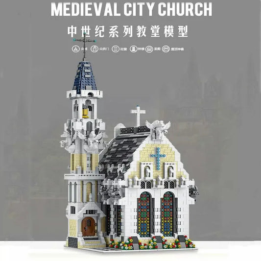 MOC Creator Expert Medieval City Church Bricks Toy 033006