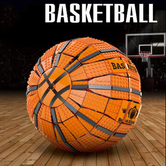 MOC Creator Idea Expert Rotating Basketball Bricks Toy