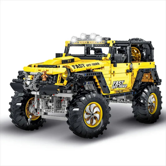 MOC Off-Road AWD Jeep Rubicon Mountain Car Bricks Toys