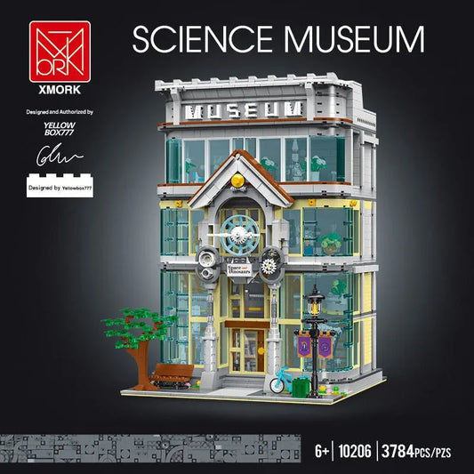 Street City MOC Science Museum Experts Bricks Toy