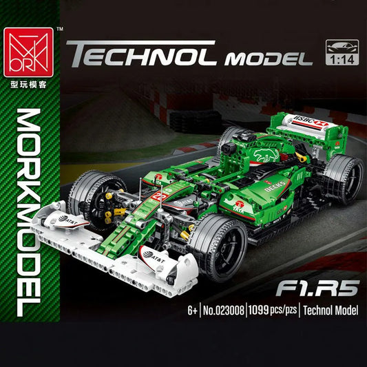 Tech MOC Green Alternate F1 Racing Car Bricks Toy