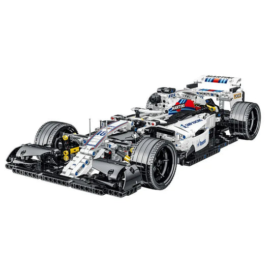 Tech MOC White Alternate F1 Racing Car Bricks Toy 023004