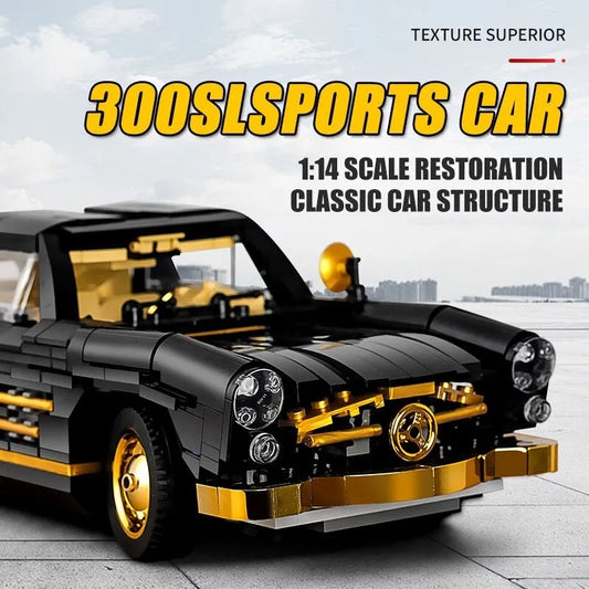 Classic Sports Car MOC Mercedes 300SL Gullwing Bricks Toy