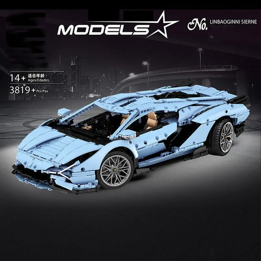 MOC 13056 Roadster Lamborghini Hyper Racing Car Bricks Toy