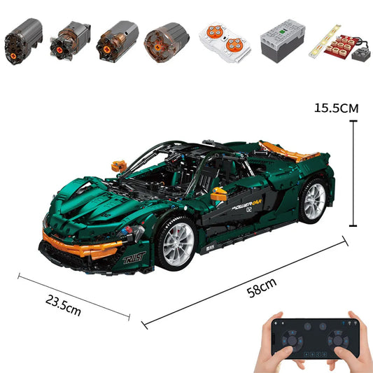 MOC 13091 RC APP Motorized Hypercar P1 Racing Car Bricks Toys
