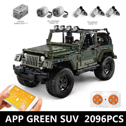 MOC 13124 RC APP 4WD Off-Road Adventure SUV Car Bricks Toy