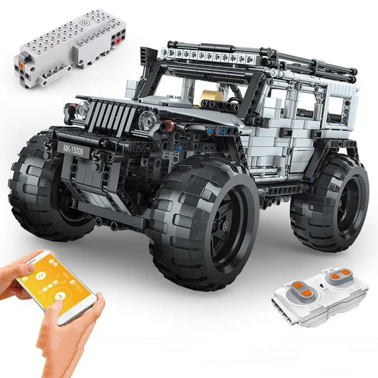 MOC 15009 RC Jeep Wrangler Expedition SUV Car Bricks Toy