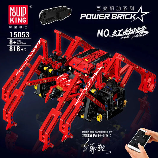 MOC 15053 Technical RC Robot Red Spider Bricks Toys