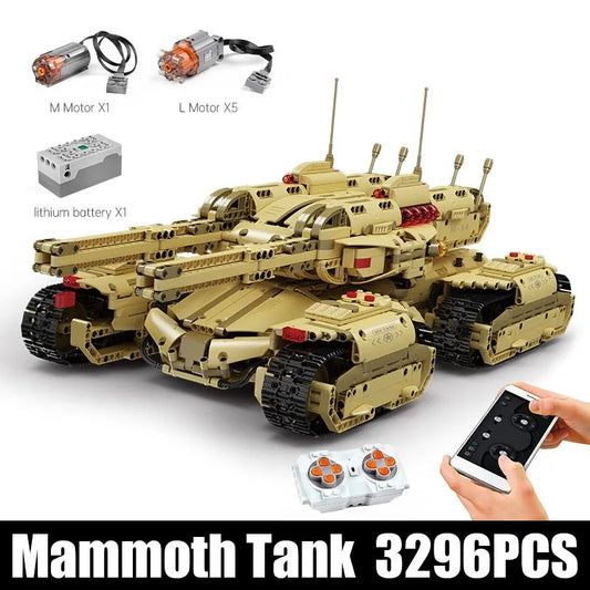 MOC 20011 Motorized RC Heavy Mammoth Tank Bricks Toys