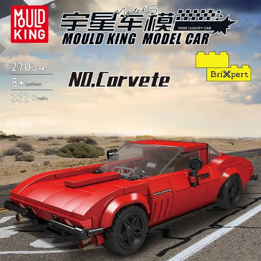 MOC 27034 Mini Corvette Classic Racing Car Bricks Toy