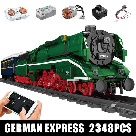 MOC APP Motorized RC BR18 201 German Express Train Bricks Toy