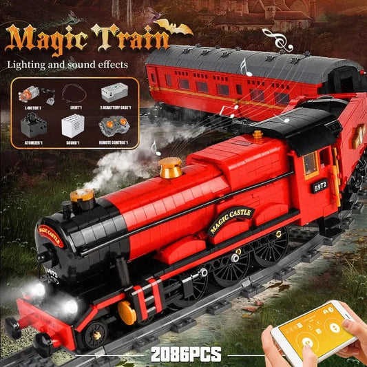 Creator RC Magic World Castle Harry Potter Train Bricks Toys
