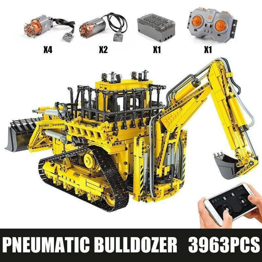 MOC APP RC Pneumatic Bulldozer Bricks Kids Toys 17023
