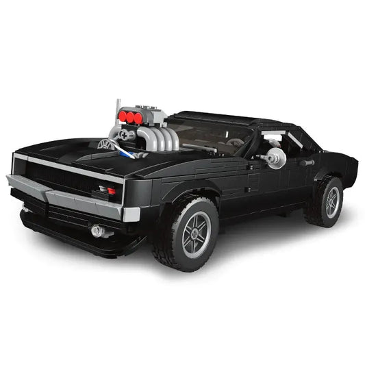 MOC Creative Doge Chargers Muscle Sports Car Bricks Toys 10028