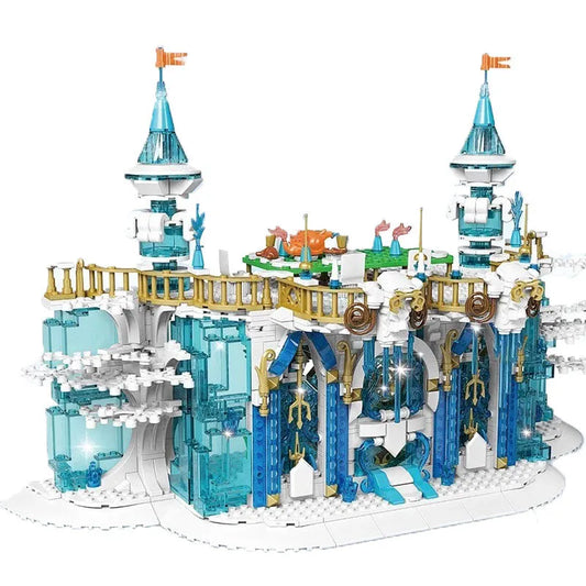 MOC Creative Expert Princess Girl Ice Ballroom Bricks Toys