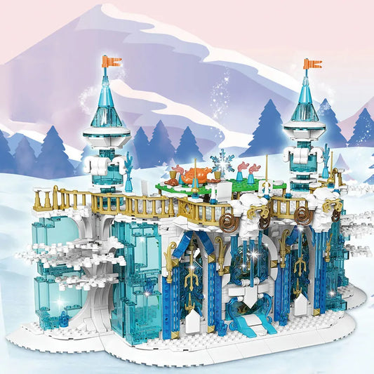 MOC Creative Expert Princess Girl Ice Ballroom Bricks Toys