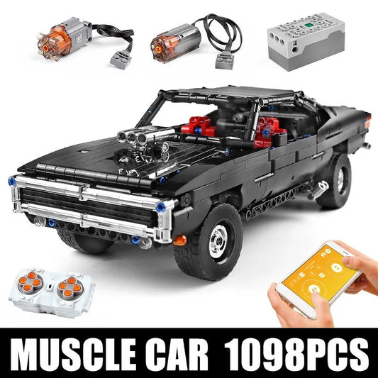 MOC Expert RC Ultimate Muscle Car Vehicle Bricks Toy 13081