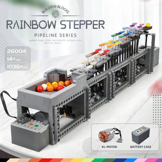 MOC Ideas Expert The Rainbow Stepper Bricks Toy 26004