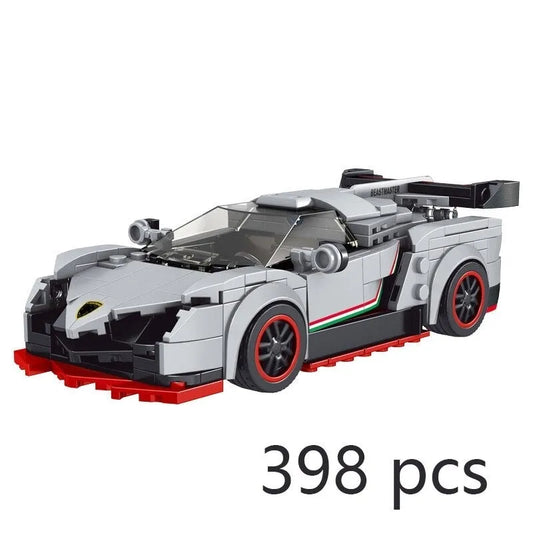 MOC Mini Lambo Veneno Racing Sports Car Bricks Toy 27007