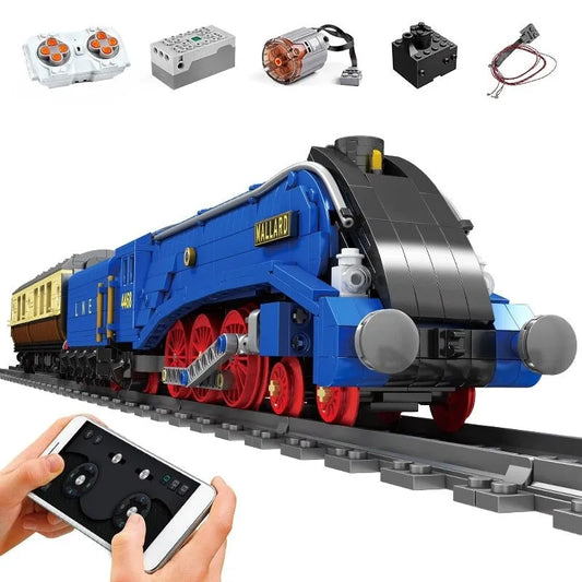 MOC Motorized APP RC A4 Pacific Mallard Train Bricks Toy