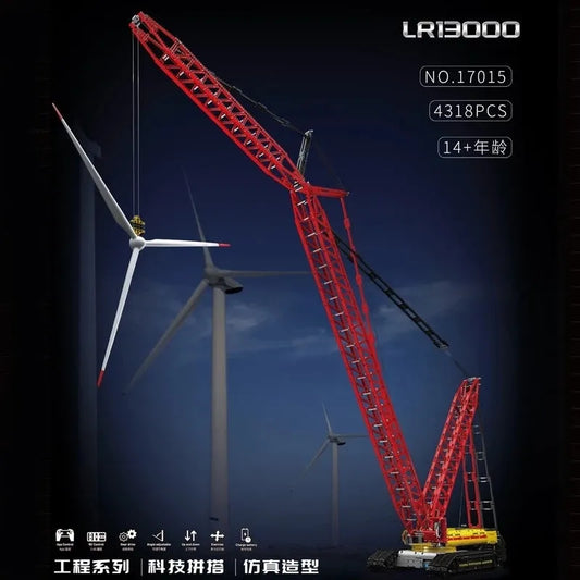 MOC Motorized RC LR13000 Crawler Crane Bricks Toy