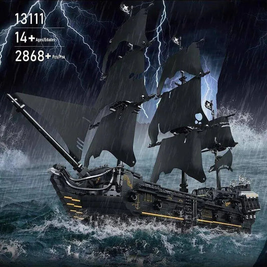 MOC Pirates Of Caribbean Black Pearl Ship Bricks Toy