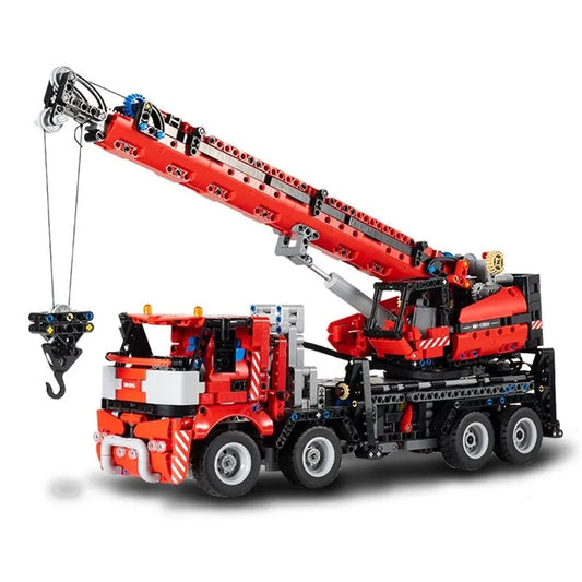 MOC RC All Terrain Piling Platform Crane Truck Bricks Toy 17003