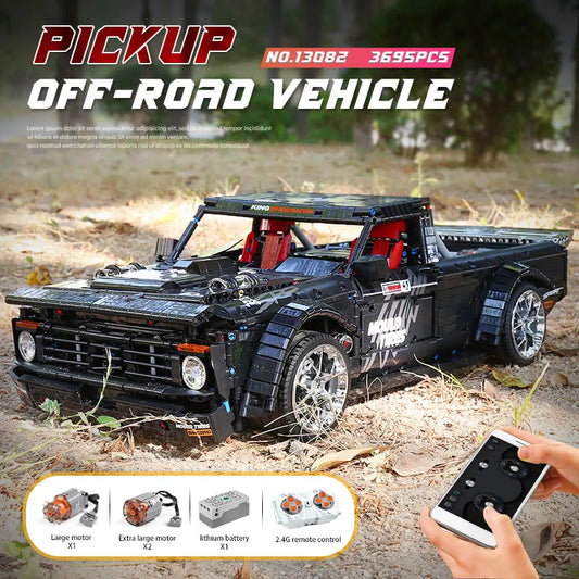 MOC RC F-150 Hoonitruck Off-Road Pickup Truck Bricks Toy 13082