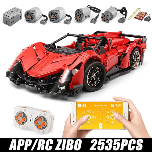 MOC RC Lambo Roadster 13079 Super Racing Car Bricks Toys