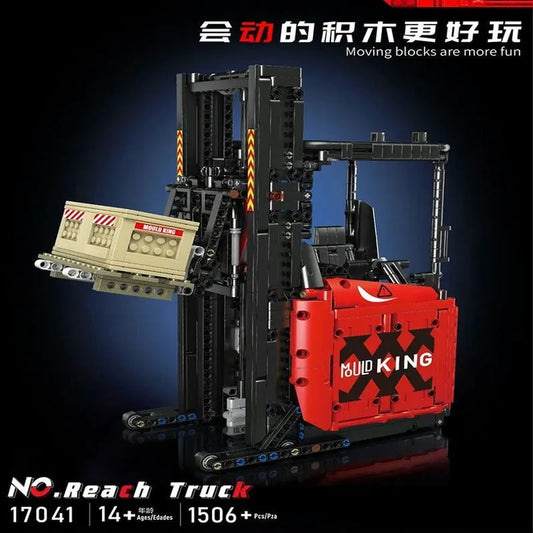 MOC RC Motorized APP Reach Shelf Forklift Truck Bricks Toys