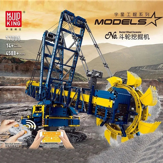 MOC RC Motorized Bucket Wheel Excavator Bricks Toy 17006
