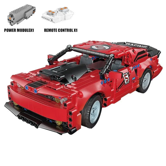 MOC Tech RC APP Challenger Racing Car Bricks Toys 15017