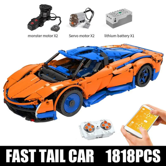 MOC Tech RC APP Speedtail Racing Car Bricks Toys 13098