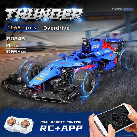 RC Motorized F1 Thunder Furious Racing Car Bricks Toy 18024B