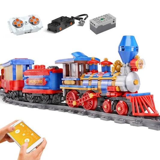 Tech MOC APP Motorized RC Dream Train Bricks Toy 12004