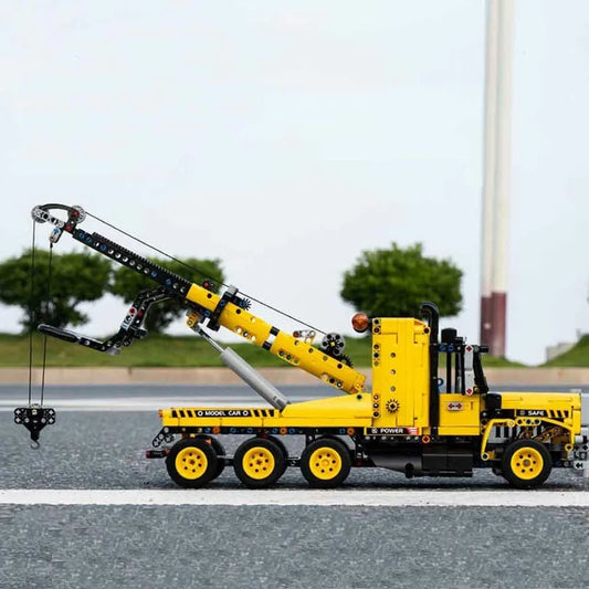 Tech MOC City Heavy Tow Rescue Truck Bricks Toys 17011