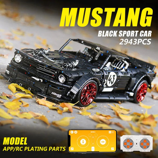 Tech MOC Classic Sports Car Mustang Hoonicorn V2 Bricks Toy 13108